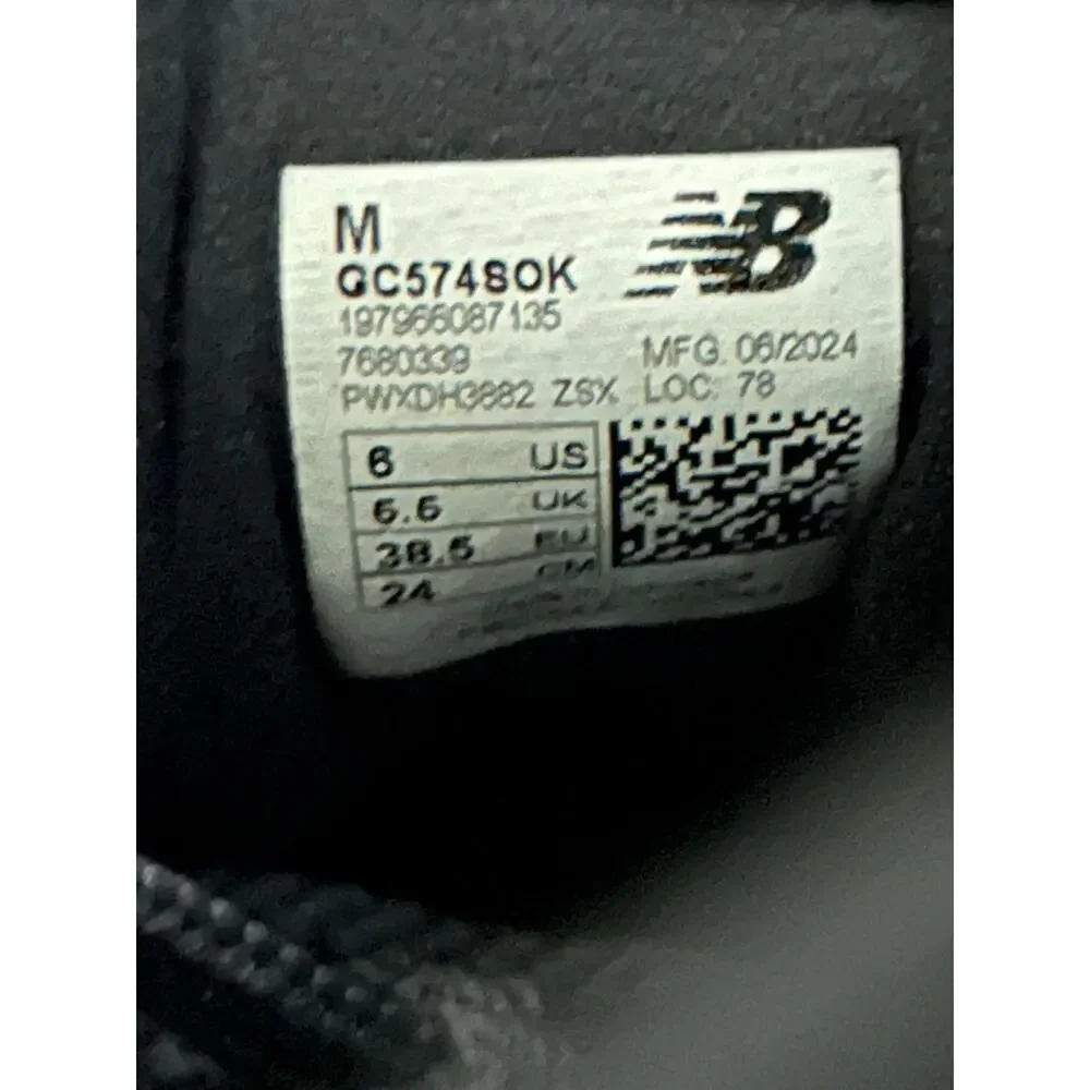 New Balance 574 Black Pink / Size 6Y (7.5W) / Brand New - Picture 5 of 9